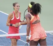  ?? ANSA ?? Roberta Vinci dopo la vittoria su Serena Williams all’US Open