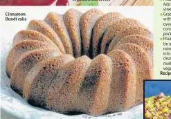  ?? ?? Cinnamon Bundt cake