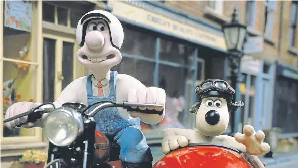  ?? ?? Inventor Wallace, voiced by Peter Sallis, and his trusty side-kick Gromit race to the rescue in A Close Shave.