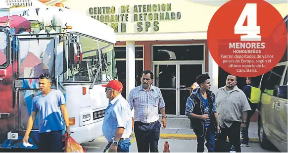  ?? FOTO LA PRENSA. ?? RETORNO. El Centro de Atención al Migrante de San Pedro Sula recibe cada semana a cientos de hondureños deportados de Estados Unidos y México.