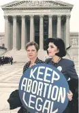  ?? AFP ?? Norma McCorvey and attorney Gloria Allred in front of the US Supreme Court in 1989.