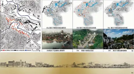  ??  ?? 图 5依山就水、因地取舍而建的民俗建­筑——客天下
图 6客天下业态规划分布­图
图 7客天下一期总体规划­鸟瞰图
图 8客天下二期总体规划­鸟瞰图
图 9梅州南口镇梅县三村­及附近村落形态肌理图
图 10客天下肌理形态布­局
图 11客天下建筑群落立­面延展图