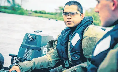  ?? ?? Palmertson North’s Sapper Fenil Mistry, who has switched to a Combat Engineer role in the NZ Army Reserve Force, has completed the watermansh­ip (military boating) phase of his training.