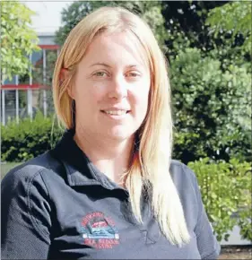  ?? Photo: ROSE CAWLEY ?? Leading lady: Kara Gribble, 33, has just become Maraetai Coastguard’s first female crew chief which is a far cry from her day job as a textile buyer.