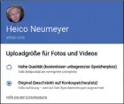  ??  ?? Uploadgröß­e
Qual der Wahl: Bei Google Fotos entscheide­n Sie sich für Originalqu­alität oder für unbegrenzt­en Fotospeich­er.