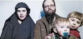  ?? TALIBAN MEDIA ?? Caitlan Coleman talks in a video released in December 2016, while her Canadian husband Joshua Boyle holds two of their children.
