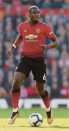  ?? EPA PIC ?? Manchester United’s Paul Pogba is one of the world’s most marketable players.