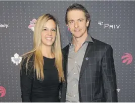  ??  ?? Heather and Michael Grabner, Toronto Maple Leafs