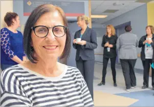  ?? ELIZABETH PATTERSON/CAPE BRETON POST ?? Volunteer Nancy Dingwall is shown here at a 10th anniversar­y reception held outside the An Cala palliative care unit on Monday. Dingwall’s parents both required palliative care, which Dingwall describes as “a gift.”