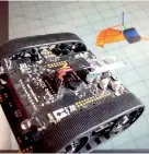  ??  ?? Arduino compatible ZUMO 32U4 robot interfaced using ROS during workshop