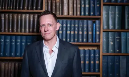  ?? ?? Thiel’s Founders Fund advised companies to move their money from the bank Photograph: Roger Askew/The Oxford Union/Rex/Shuttersto­ck