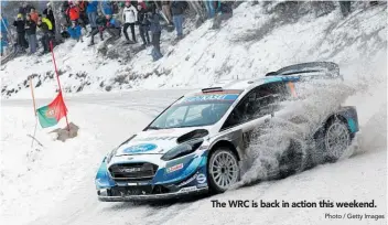  ?? Photo / Getty Images ?? The WRC is back in action this weekend.