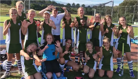  ?? Photo: Supplied ?? The DSG U13 hockey team were unbeaten at the Oakhill Hockey Festival in Knysna. They drew against St Georges, Oakhill and Stirling and convincing­ly beating both Cape Town schools, Reddam and Wynberg. Aphiwe Mvunelwa received most valuable DSG player of...