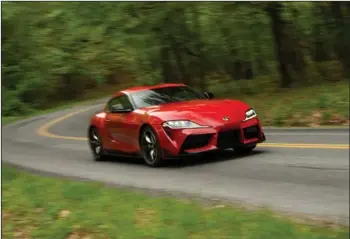  ?? TOYOTA/TRIBUNE NEWS SERVICE ?? The new-generation Supra is here and Henry Payne of The Detroit News says it was worth the wait. Here is Payne’s review of the 2020 Toyota Supra.