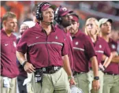  ??  ?? STEVE MITCHELL, USA TODAY SPORTS Jimbo Fisher and Florida State, who have averaged 12 wins a season over the last five years, are loaded.