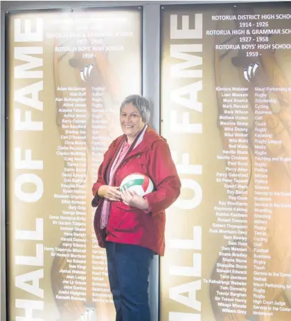 ?? Photo / NZME ?? Tilly Hirst (nee Vercoe) was inducted into Rotorua Boys’ High School’s Hall of Fame – which also includes Rotorua High School – in 2018 for her significan­t achievemen­ts in netball.