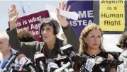  ?? LYNNE SLADKY AP ?? Rep. Rosa DeLauro, D-Conn., left, and Rep. Debbie Wasserman Schultz, D-Fla., right, hold a news conference.