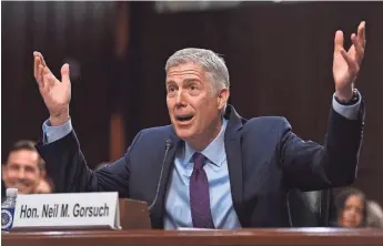  ?? USA TODAY ?? Lawmakers are engaged in battle over Supreme Court nominee Neil Gorsuch.