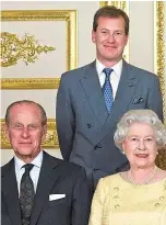  ??  ?? Match: James, left, and Ivar. Inset, top: With Ivar’s ex-wife Penny. Above: Ivar with the Queen and Prince Philip in 2004