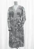  ??  ?? A late ’60s or possibly early ’70s multicolou­red, hand-beaded chiffon dress in a feather-print from Saks Fifth Avenue, $595, in a size 6.