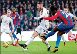  ??  ?? NET GAIN: Bakary Sako fires home the only goal of the game after 21 minutes