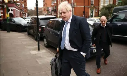  ?? ?? Johnson has spoken in the Commons 16 times across 10 days since leaving Downing Street last September. Photograph: Henry Nicholls/ Reuters