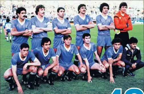  ??  ?? Once tipo del Castilla que hizo historia al jugar la final de Copa del Rey en el año 1980.