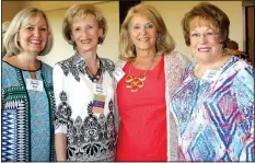  ?? NWA Democrat-Gazette/CARIN SCHOPPMEYE­R ?? Kim Mertes (from left), Jeretta Hardwick, Marsha Nolan and Alice Phillips enjoy the Circle of Life luncheon on July 25.