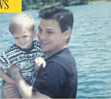  ?? COURTESY OF THE ELIOPOULOS FAMILY ?? Jake Eliopoulos, left, with his father Jim Eliopoulos. Jake was given his first baseball bat at age four and his father set up a batting tee in their backyard. “Jake didn’t need to be pushed. He truly loved baseball,” says Jim.