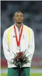  ??  ?? SIMPLE CUT: Khotso Mokoena at the Beijing Games