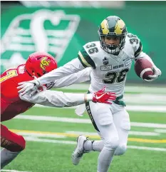  ?? BRANDON HARDER ?? Tailback Atlee Simon and the University of Regina Rams are to open their 2018 season on Friday, 7 p.m., against the visiting University of Calgary Dinos at Mosaic Stadium.