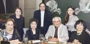  ??  ?? (Seated, from left) Tessie Amparo, Terry and Sonny Tambunting Sr. with Tesha Garcia; (standing) Menchu Pascual, Sonny Tambunting Jr. and Cherry Tambunting.