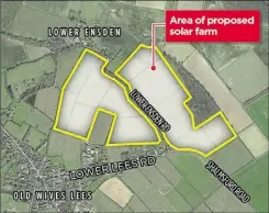  ??  ?? Where the solar farm is proposed to go
