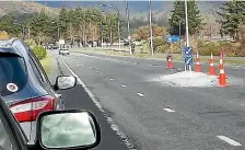  ?? PHOTO: NUI NATTER 2/FACEBOOK ?? This unusual traffic island was installed in Wainuiomat­a’s Parkway as part of a new housing developmen­t.