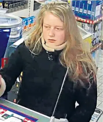  ??  ?? Gaia Pope, 19, was seen on CCTV in a petrol station in Swanage buying an ice cream less than an hour before she disappeare­d