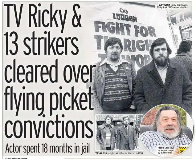  ??  ?? TRIAL Ricky, right, with Dessie Warren in 1974
FURY Star says he was wronged by authoritie­s