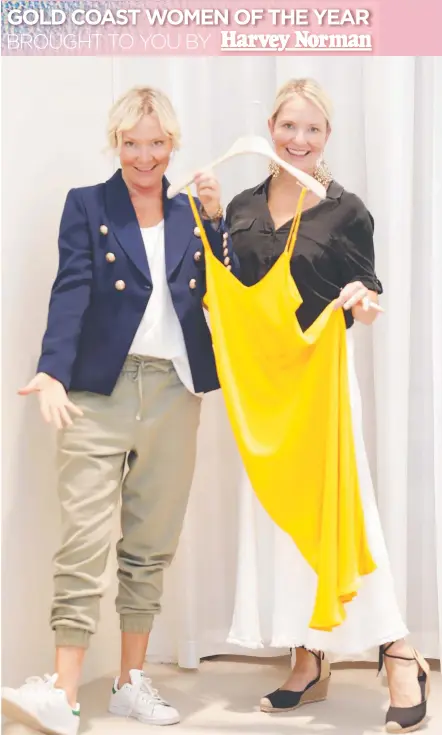  ?? Pic: Luke Marsden ?? Stylist twins Jane Corkill and Sally Manhire have been fashionabl­y nominated for Women of the Year.