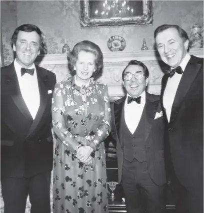  ??  ?? Margaret Thatcher often hosted stars such as Terry Wogan, Ronnie Corbett and David Frost – but her husband Sir Denis was less keen on Paul Mccartney