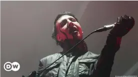  ??  ?? Marilyn Manson bei einem Auftritt 2015 in Kalifornie­n
