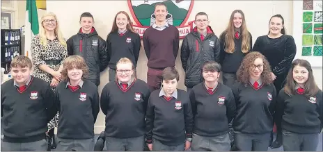  ?? ?? Members of the High Achievers Programme, with co-ordinators, Ms Ryan, Mr Ryan and Mr Vaughan.