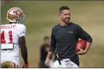  ?? DAVID ZALUBOWSKI — THE ASSOCIATED PRESS ?? Although the NFL has allowed coaches to return to team facilities beginning June 5, 49ers head coach Kyle Shanahan won’t be among them because of local rules.