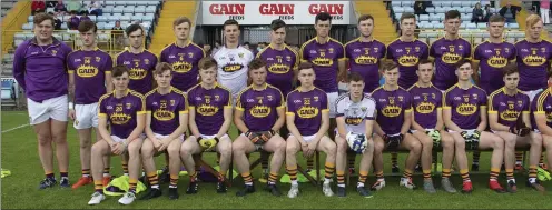  ??  ?? TheWexford squad. Back (from left): Jack O’Leary, Jamie Myler, Dylan Furlong, Ronan Devereux, Ian Hawkins, Mikie Dwyer, John Dunne, Mark O’Neill, Ga Walsh, Richie Waters, Darragh Lyons (capt.), Quinn Saunders. Front (from left): Paddy Dunbar, Jamie Thomas, Cathal Devereux, David O’Keeffe, Shane H Kyle Firman, Frank Roche, Robbie Brooks, Seán Nolan, Gavin Watchorn.