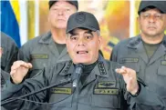  ?? AFP ?? Vladimir Padrino, ministro de defensa venezolano.