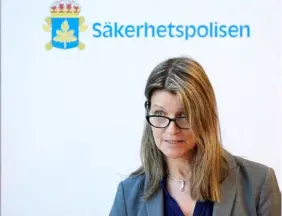  ?? FOTO: JOHAN NILSSON/TT ?? ■
Susanna Trehörning, biträdande chef för kontraterr­orism på Säpo. Arkivbild.