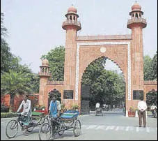  ?? HT FILE ?? The Aligarh Muslim University has also barred unauthoris­ed people from entering its halls.