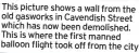  ??  ?? This picture shows a wall from the old gasworks in Cavendish Street which has now been demolished. This is where the first manned balloon flight took off from the city