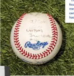  ?? ?? “This is the championsh­ip ball from my fourth grade Little League team, where I met my co-founder Connor Lawrence. You can see our names on it. You can also see I had much better handwritin­g then.”