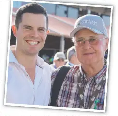  ??  ?? Father and son trainers John and Michael Hickmott took k out t the quinella in the NT Derby