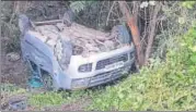  ?? HT PHOTO ?? Two people suffered minor injuries in the accident.