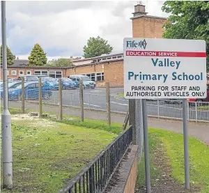  ?? Picture: Steven Brown. ?? Valley Primary School in Kirkcaldy where P1 children walked out unchalleng­ed.